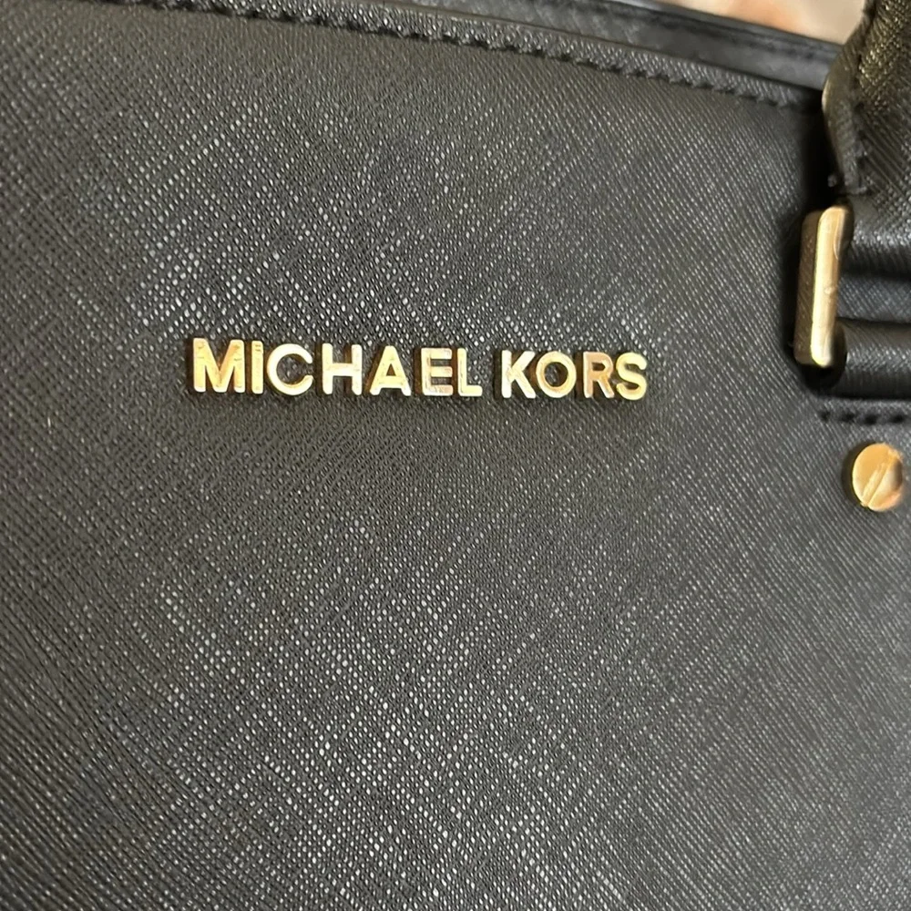 Michael Kors Black and Gold Satchel Bag - Picture 13 of 14